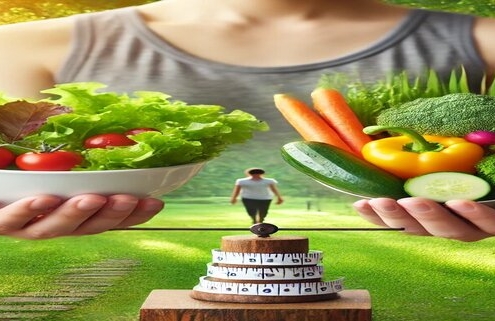 Is Mounaro the right weight loss drug? An image of a man holding two plates of vegetables for Mounjaro weight loss