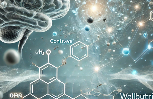 A scientific rendereing of Contrave and Wellbutrin Drug Interactions