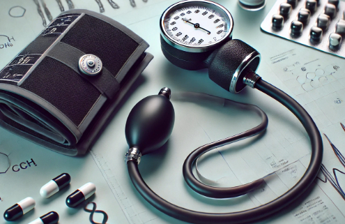 Contrave and Cymbalta Drug Interactions depicted with a blood pressure cuff, monitor, and pills.