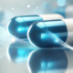 Contrave and Effexor Drug interactions portrayed by two medicine capsules interacting.