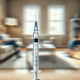 What are Ozempic Eyes depicted through blurry vision with an injectable pen seen clearly in the foreground.