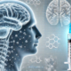 Ozempic Brain Fog symbolized by an image of a human brain, semaglutide molecules, and an injectable pen.