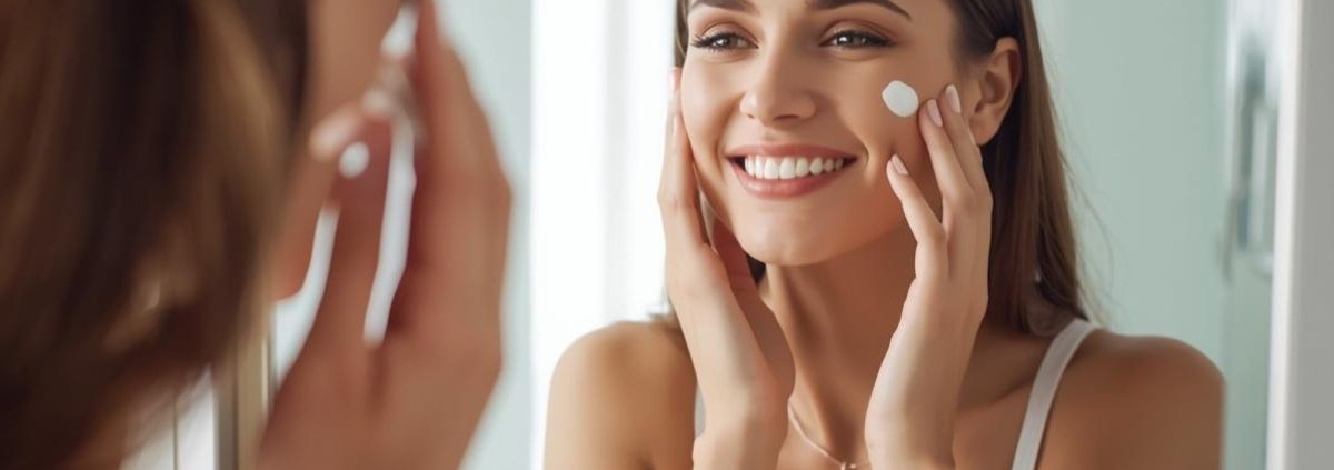 woman applying dark spots remover cream