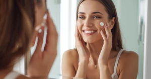woman applying dark spots remover cream
