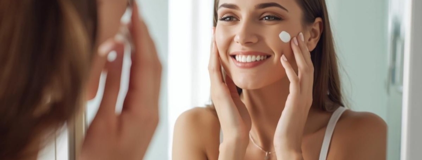 How to Fade Dark Spots on Face woman applying dark spots remover cream